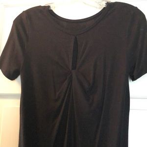 Agnes & Dora Twist Keyhole Top, Black/Small/NWT